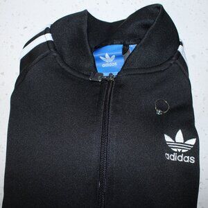 adidas, Black, Striped Jacket {FREE RING}